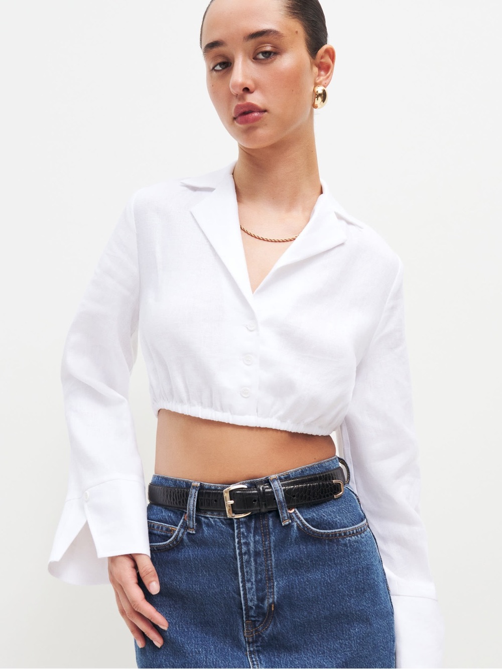 NWOT Reformation “Nicolas” Cropped Top